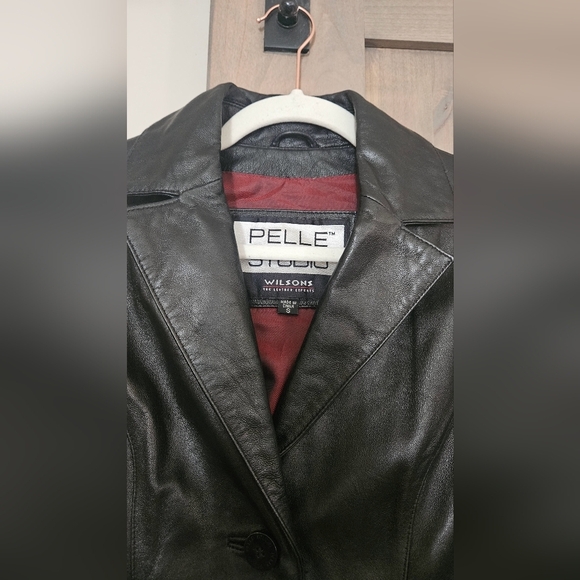 Vintage Pelle Studio by Wilsons Leather Fitted Leather Blazer – Y2K Black. Small - Picture 10 of 15